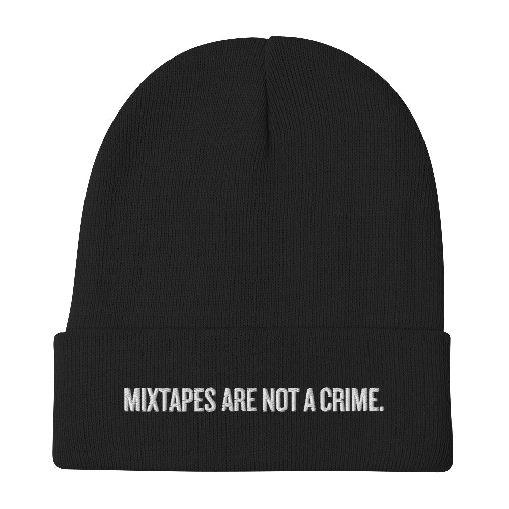Mixtapes Are Not a Crime Cuffed Beanie
