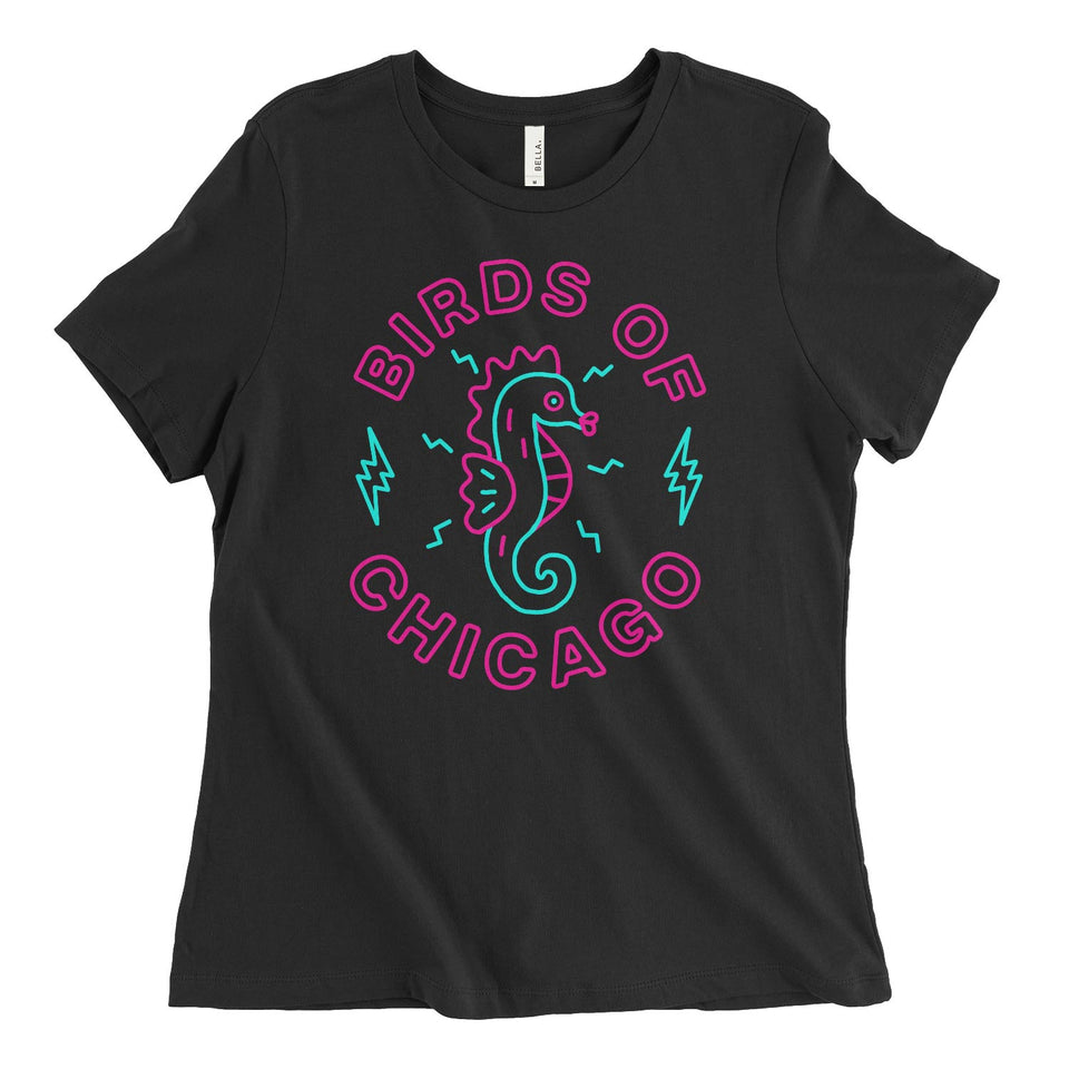 Electric Seahorse Womens Relaxed Tee